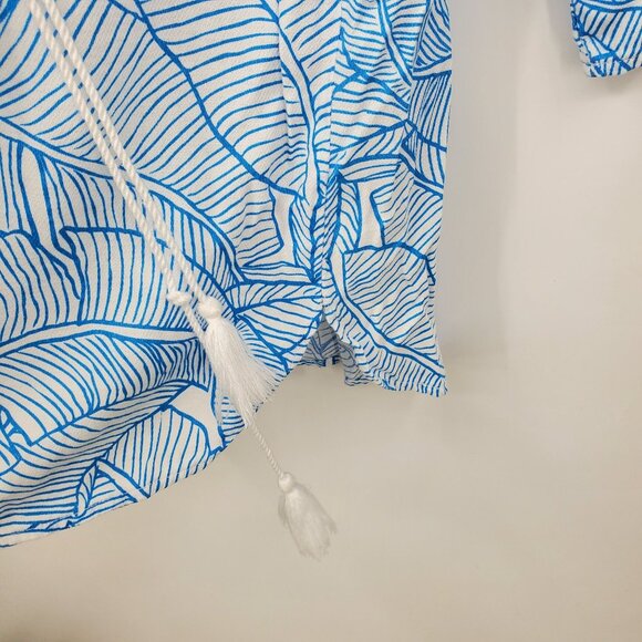Charlie Holiday The Coco Blue and White Swimsuit Coverup Dress Size 6 Medium - Picture 9 of 12